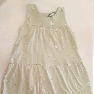 Vestit s/màniga ossos i plumes verd Piruleta