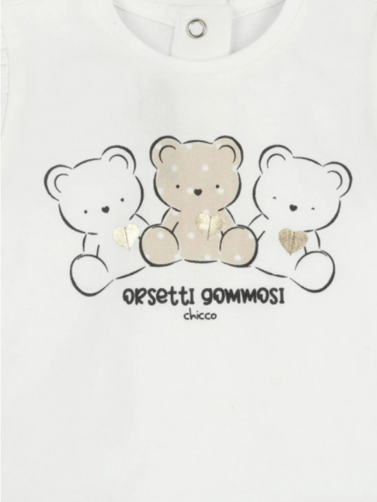 Samarreta Estampat "Orsetti Gommosi" amb Mànigues de Volant- Chicco - Imagen 2